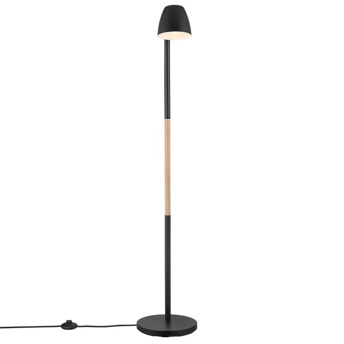 Nordlux THEO Stehlampe schwarz Holz GU10 mit Kabelschalter 53,6x25x130,5cm