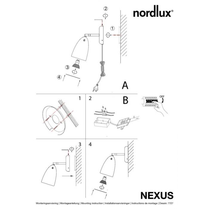 Nordlux weiss Wandleuchte Nexus 10